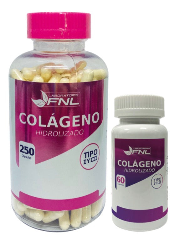Colageno hidrolizado 250 capsulas- (4 meses)